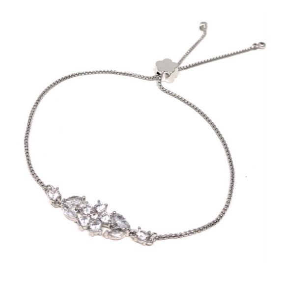 KATE SPADE • Silver Gleaming Gardenia Necklace Earrings Bracelet Set - Picture 8 of 10